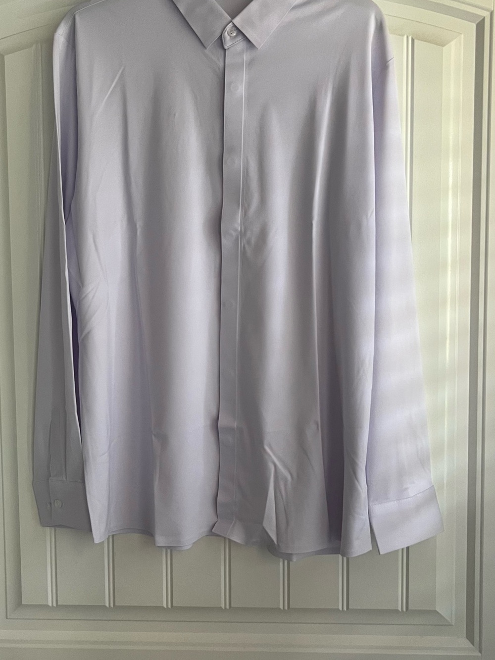 Alfonso Wrinkle free Men's Classic Button-Down Shirt, non-iron — Light Lavender